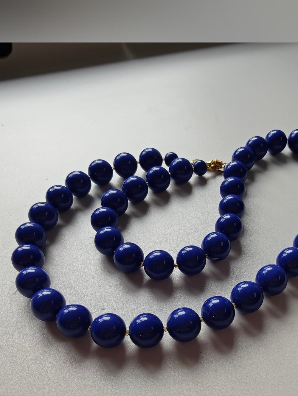 Kenneth Jay Lane Cobalt Blue Beaded Necklace